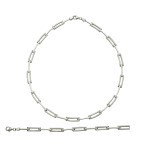 S40100-Silber Collier-Armband